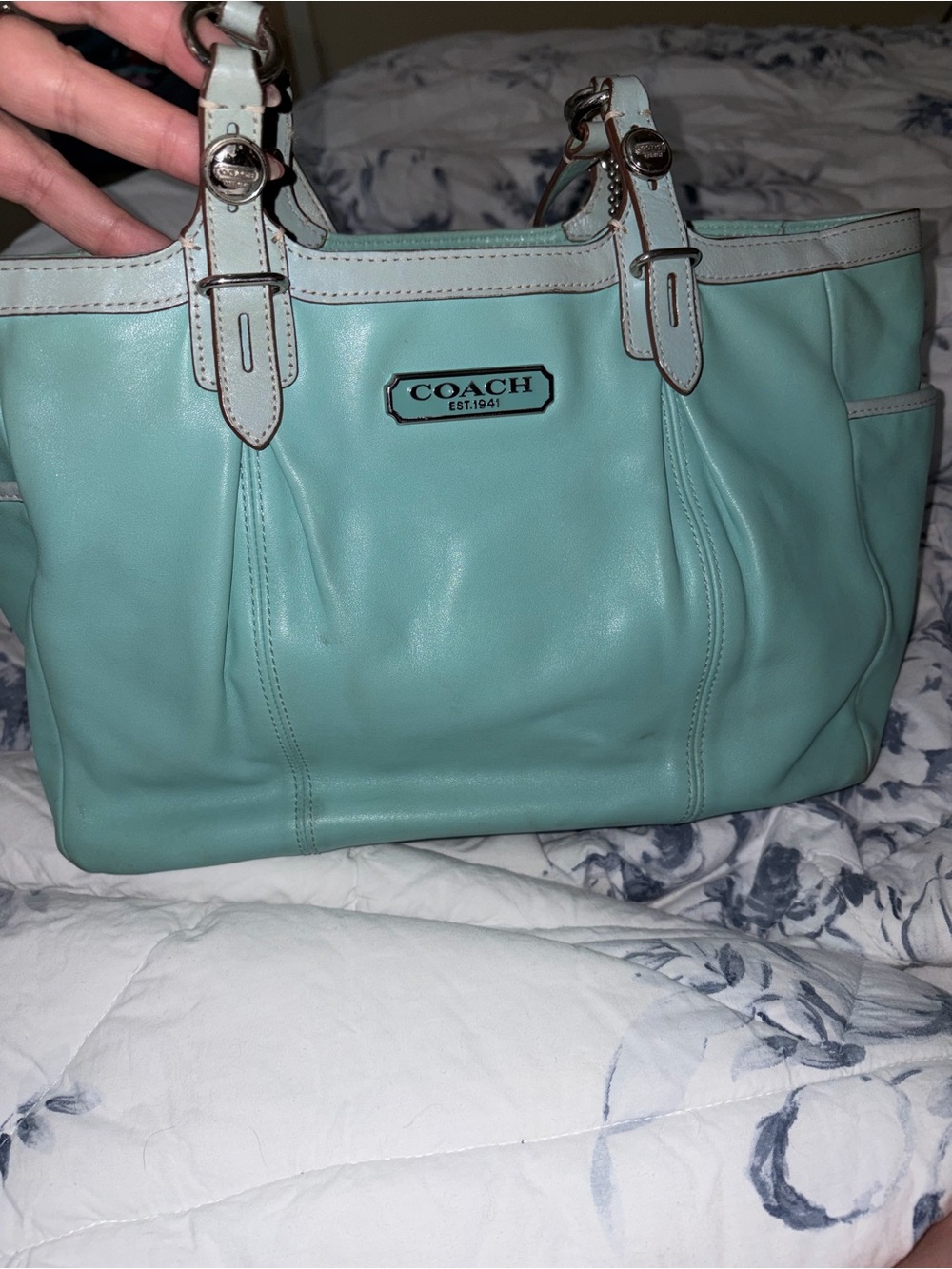 COACH Mint Leather Shoulder Bag